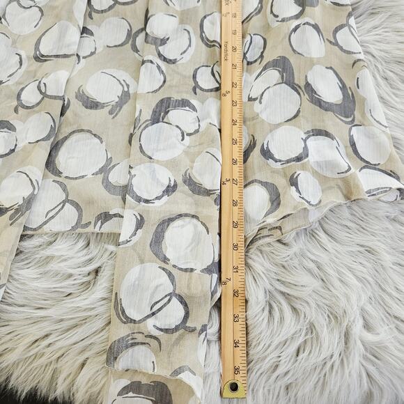 Susan Graver Sheer Open Front Lightweight Vest Large Abstract Circle Chic Artsy - Picture 11 of 12